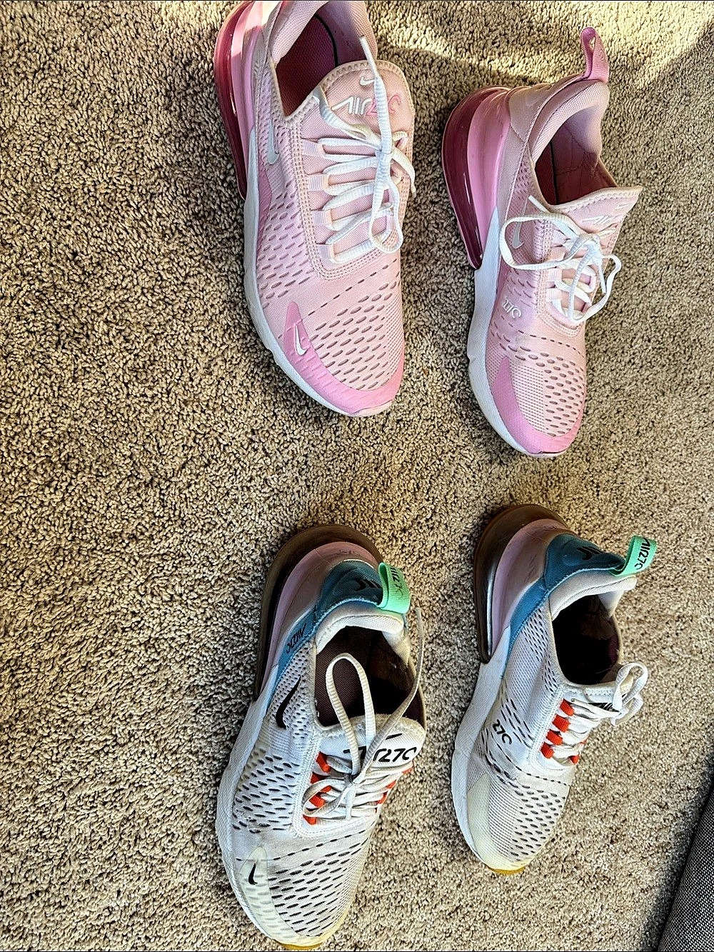 Nike Air Max 270 Women's Athletic Shoes Pink & White